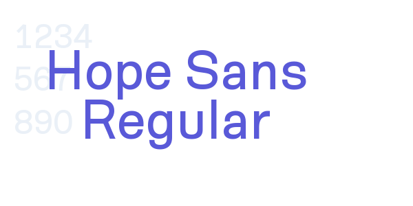 Hope Sans Regular font free