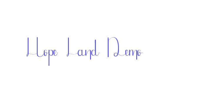 Hope Land Demo Font Download