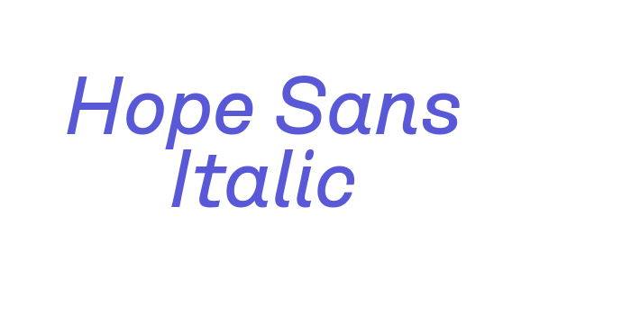 Hope Sans Italic Font Download