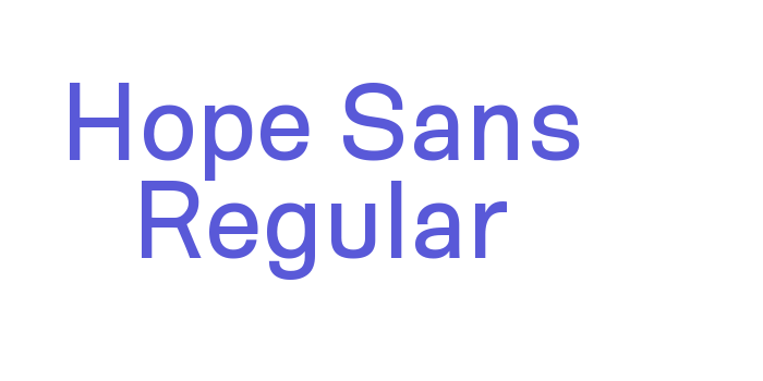 Hope Sans Regular Font