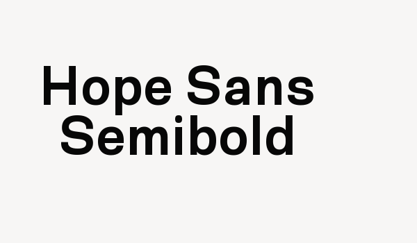 Hope Sans Semibold Font