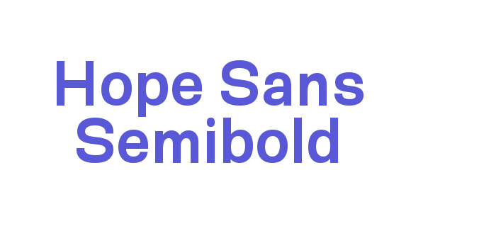 Hope Sans Semibold Font Download