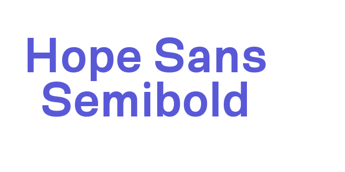 Hope Sans Semibold Font