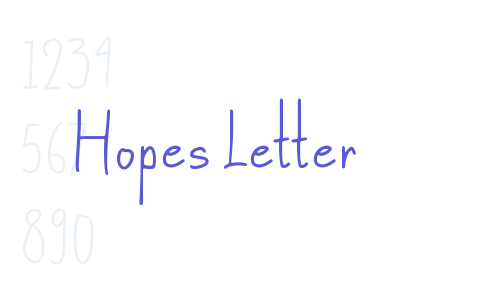 Hopes Letter Font Download