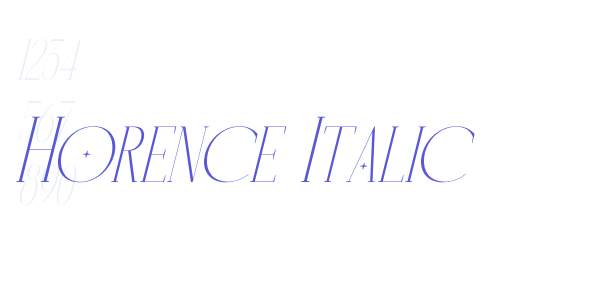 Horence Italic font free