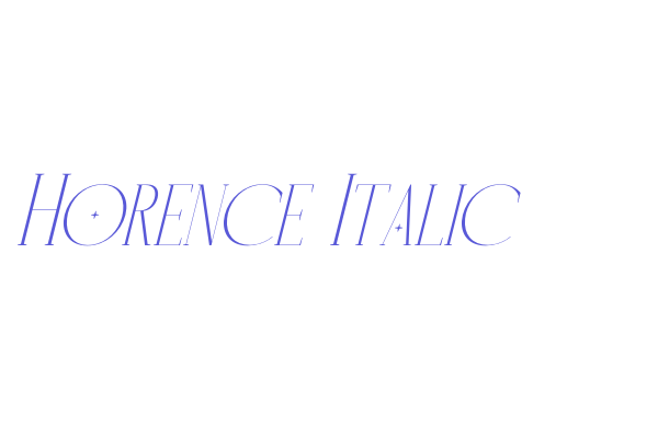 Horence Italic Font