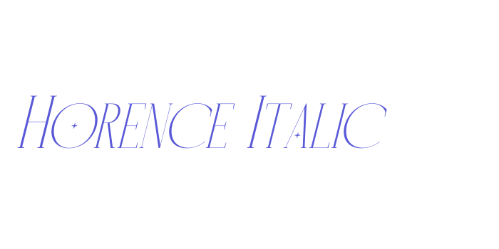 Download Horence Italic Font