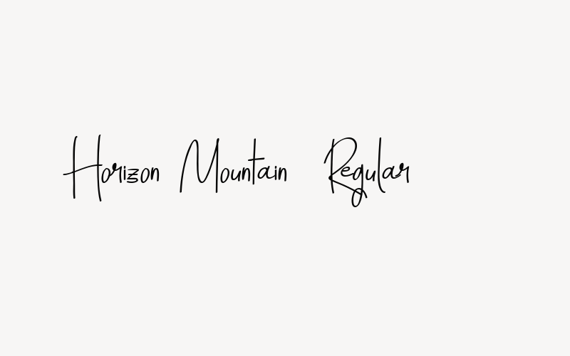 Horizon Mountain  Regular Font