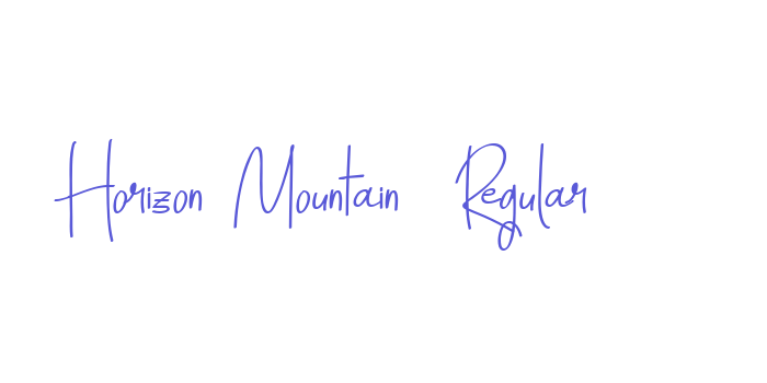 Horizon Mountain  Regular Font Download