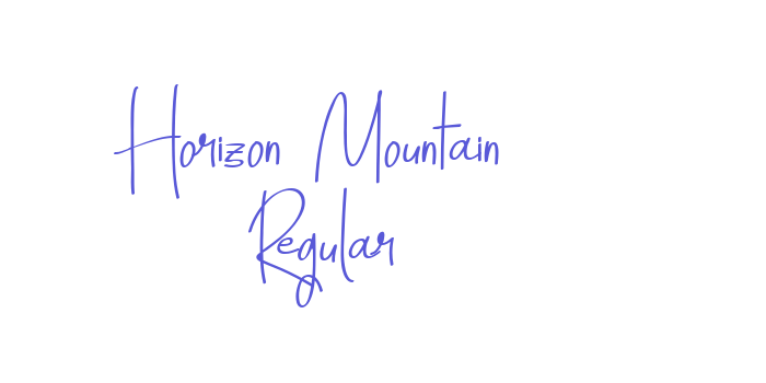 Horizon Mountain  Regular Font