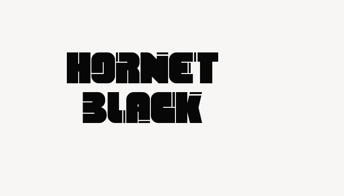 Hornet Black font download