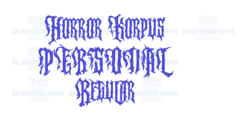 Horror Korpus PERSONAL Regular-font-download