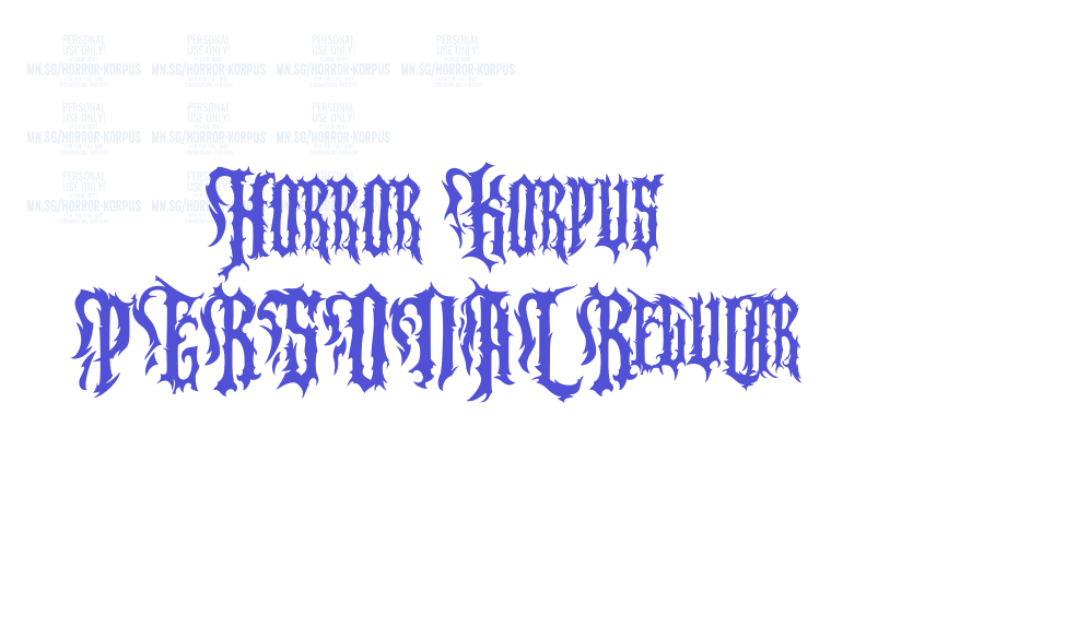 Horror Korpus PERSONAL Regular-font-download