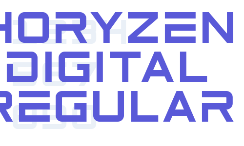 Horyzen Digital Regular Font Download