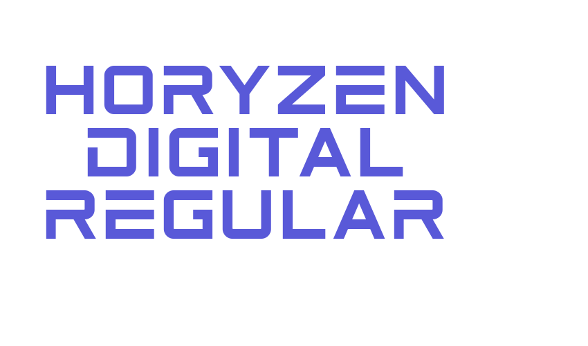 Horyzen Digital Regular Font Download