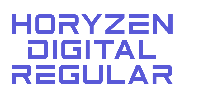 Horyzen Digital Regular Font Download