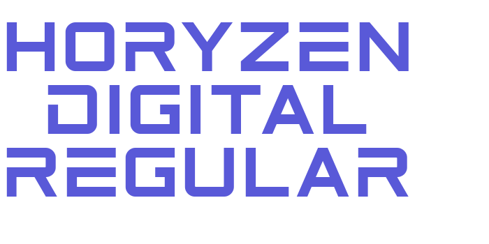 Horyzen Digital Regular Font