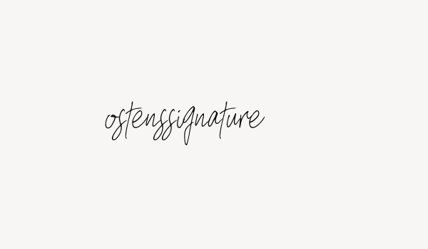 Hostenssignature Font