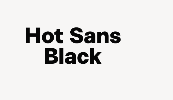 Hot Sans Black Font