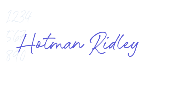 Hotman Ridley font free