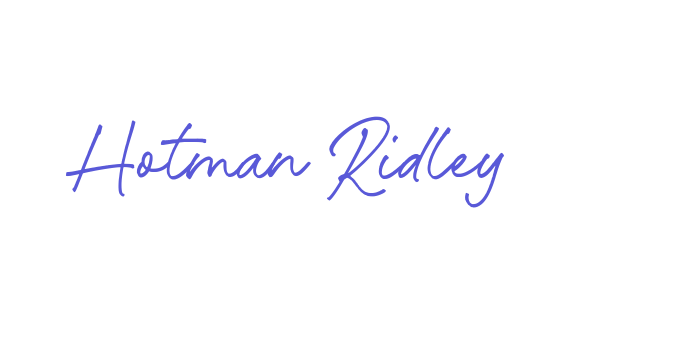 Hotman Ridley Font Download