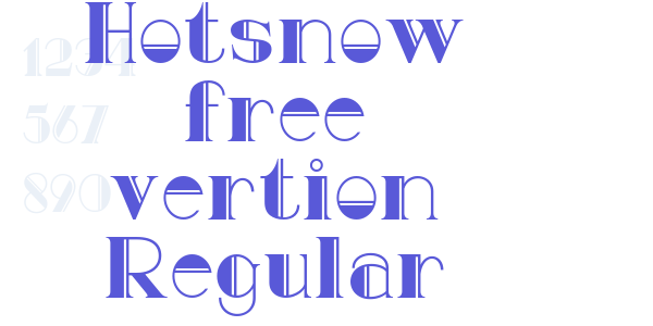 Hotsnow free vertion Regular font free