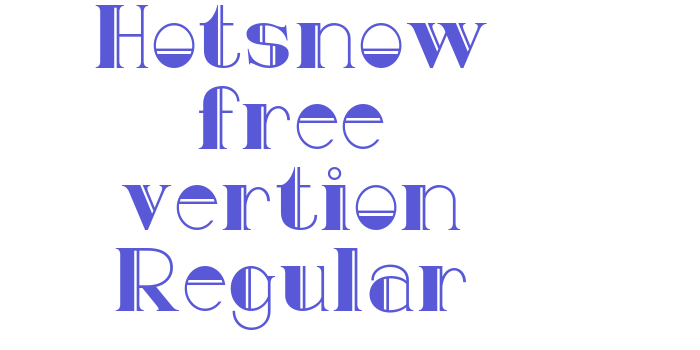 Hotsnow free vertion Regular Font Download