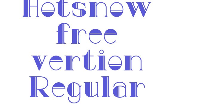 Hotsnow free vertion Regular Font