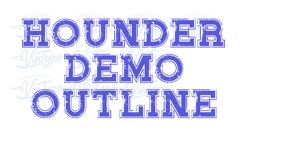 Hounder Demo Outline font free