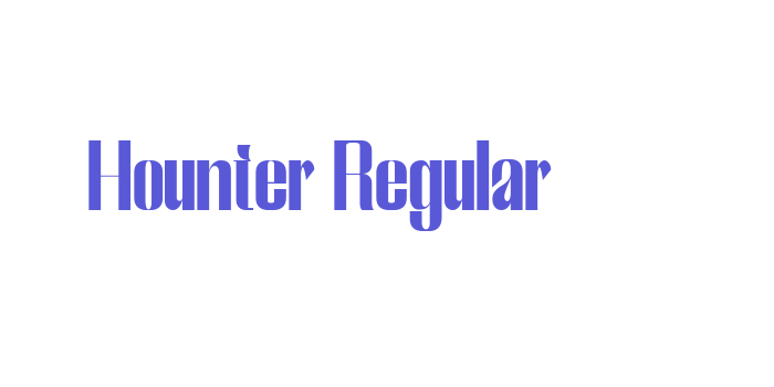 Hounter Regular Font Download