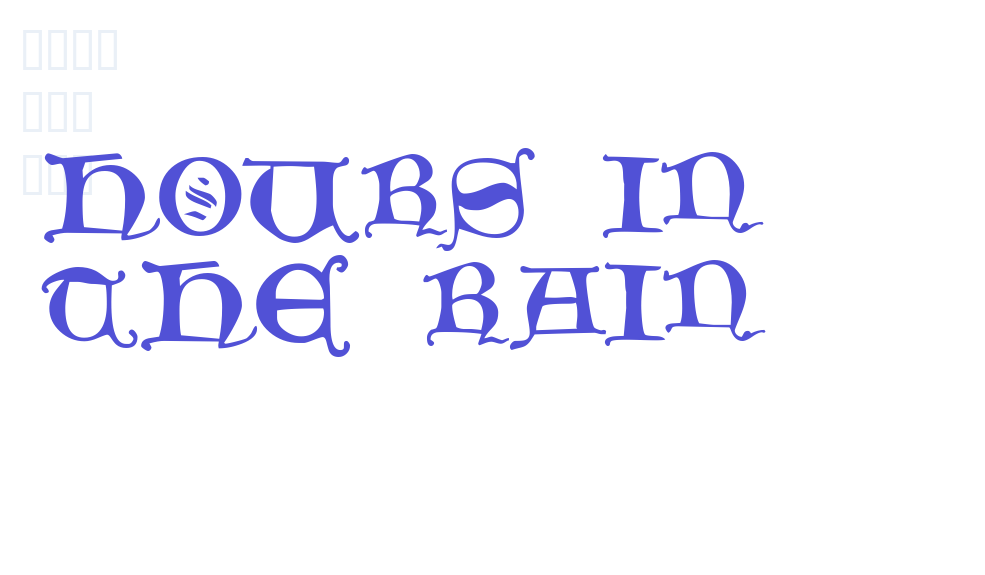 Hours in the Rain-font-download