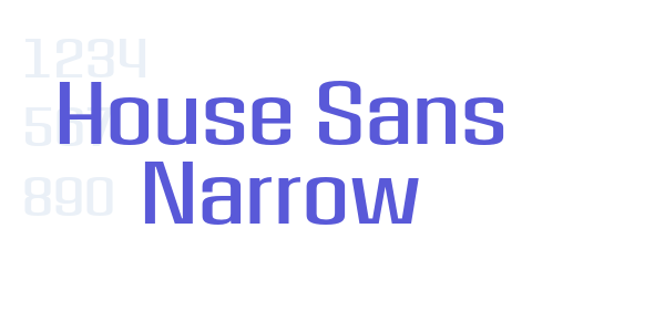 House Sans Narrow font free