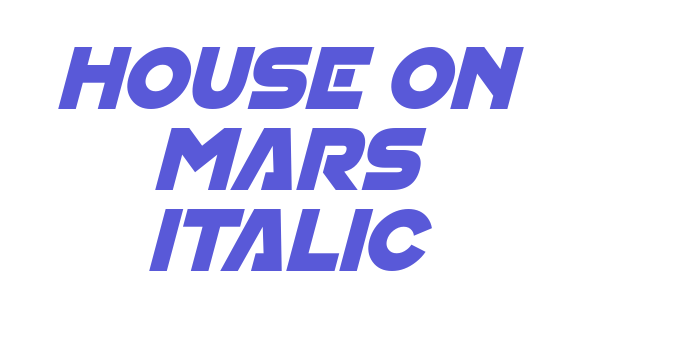 House On Mars Italic Font Download