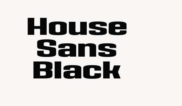 House Sans Black Font