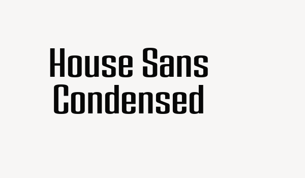 House Sans Condensed Font