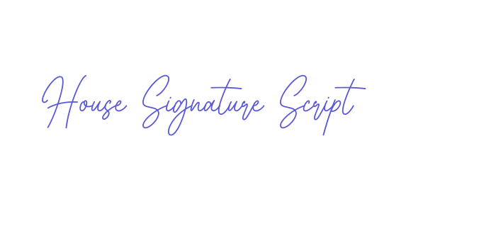 House Signature Script Font Download