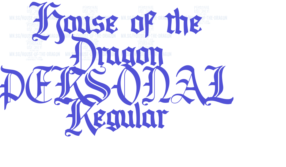 House of the Dragon PERSONAL Regular-font-download