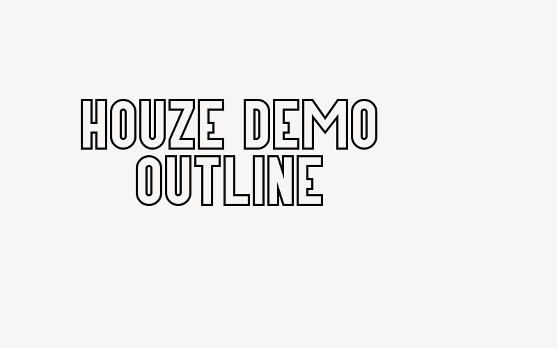 Houze Demo Outline Font