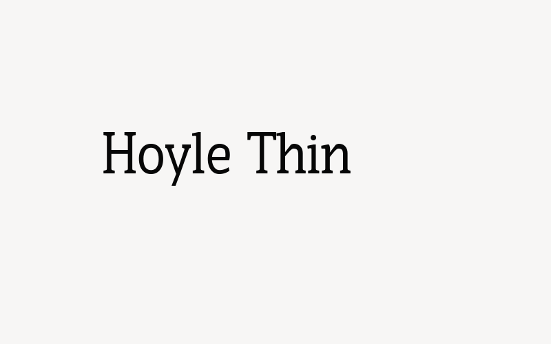 Hoyle Thin Font