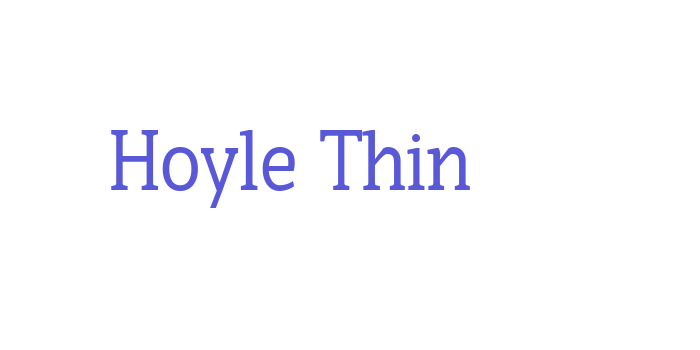 Hoyle Thin Font Download