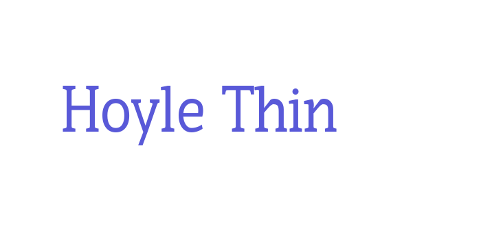 Hoyle Thin Font