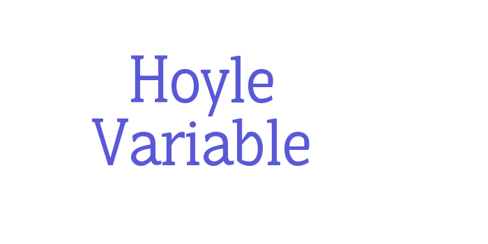 Hoyle Variable Font