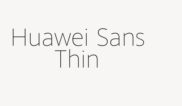 Huawei Sans Thin Font