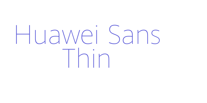 Huawei Sans Thin Font Download