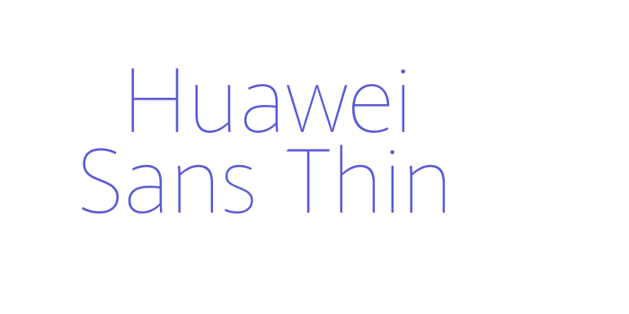 Huawei Sans Thin Font