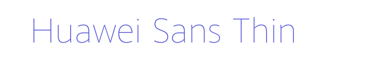 Huawei Sans Thin