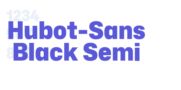 Hubot-Sans Black Semi font free