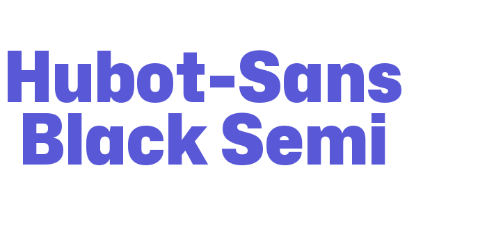 Hubot-Sans Black Semi Font