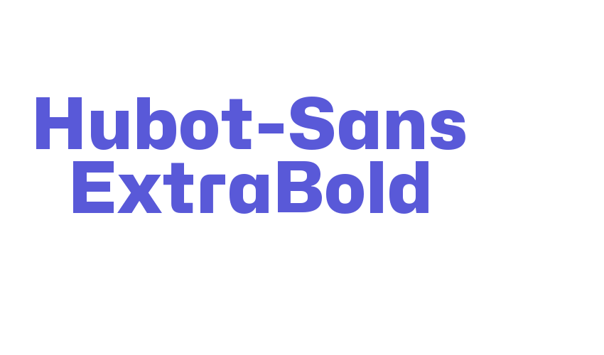 Hubot-Sans ExtraBold Font Download