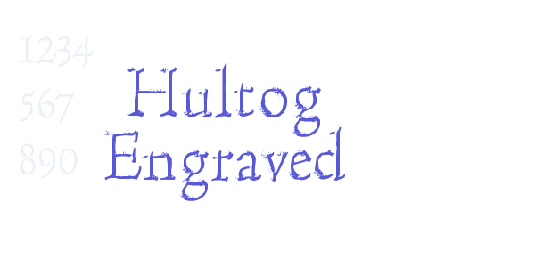 Hultog Engraved font free